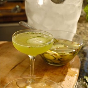 Classic Gin Mint Cocktail with Cucumber Spa Mix